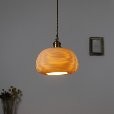 Modern Handmade Ceramic Pendant Lights Living Room Bedside Mountain Shadow Pendant Lamp（WH-AP-454）
