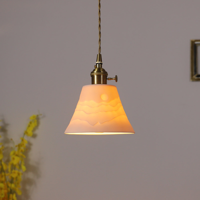 Modern Handmade Ceramic Pendant Lights Living Room Bedside Mountain Shadow Pendant Lamp（WH-AP-454）