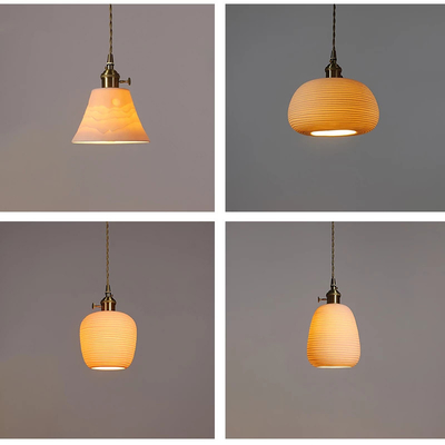 Modern Handmade Ceramic Pendant Lights Living Room Bedside Mountain Shadow Pendant Lamp（WH-AP-454）