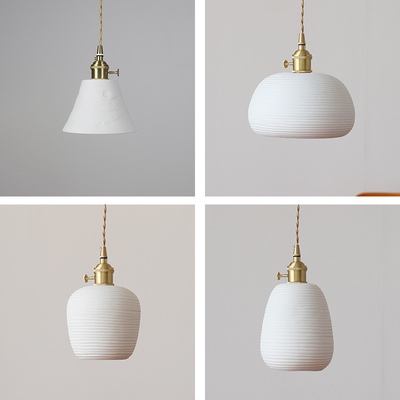 Modern Handmade Ceramic Pendant Lights Living Room Bedside Mountain Shadow Pendant Lamp（WH-AP-454）