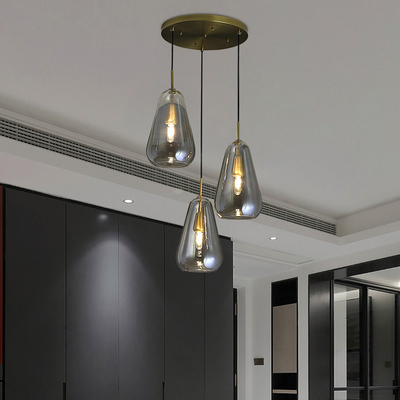 Modern Creative Cognac Glass Pendant Lamp E14 For Bedroom Cofe Bar Anoli Pendant Lamp（WH-AP-471）