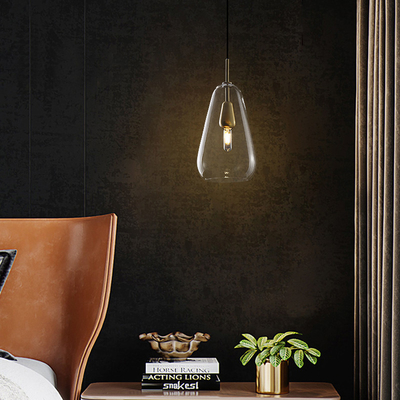 Modern Creative Cognac Glass Pendant Lamp E14 For Bedroom Cofe Bar Anoli Pendant Lamp（WH-AP-471）