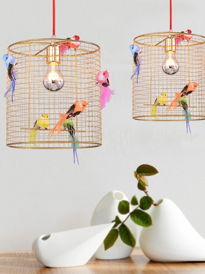 Morden Colorful Bird Cage Pendant Light Kitchen Bedroom Living Room Grande Voliere Pendant Lamp（WH-AP-474）
