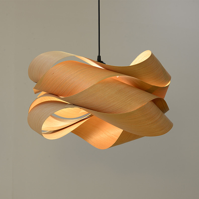 Classical Wooden Pendant Lights Southeast Asian Restaurant Decoration Kitchen L ZF Swirl Pendant Lamp（WH-AP-481）