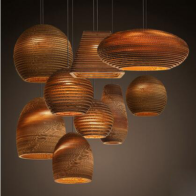 Paper honeycomb pendant lights cardboard living room restaurant cafe Moon24 pendant Lamp（WH-AP-469）