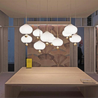 Modern white Pumpkin pendant light Restaurant Bar Loft Living Room Lilli Pendant Lamp(WH-GP-126)