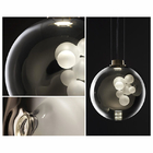 Modern Glass Pendant Lamp Creative Kitchen Island Lamp Dining Room Bedroom Soap Ball Pendant Lights(WH-GP-127)