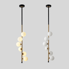 Nordic Minimalism Glass Ball Pendant Lights for Bedroom Home Restaurant Spiral Pendant Light(WH-GP-131)