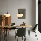 Denmark Design Glass Pendant Lamp White Transparent Kitchen Living Room Bank Pendant Lamp(WH-GP-135)