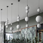 Modern Glass long Pendant Lamps Restaurant Cafe Bar Bedroom Kitchen Beads Pendant lamp(WH-GP-140)