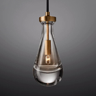 Nordic Glass Pendant Light Water Drop Shape Gold/Black Dining Room Rain Pendant Lamp(WH-GP-143)