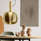 Chrome gold pendant light Glass Art luxury living room Restaurant Bar Dusk Dawn Pendant Light(WH-GP-146)