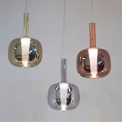 Chrome gold pendant light Glass Art luxury living room Restaurant Bar Dusk Dawn Pendant Light(WH-GP-146)