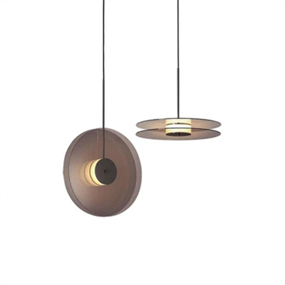 Modern Round Color Pendant Light Bedside Dining Living Room Bedroom Eclipse Pendant lamp(WH-GP-148)