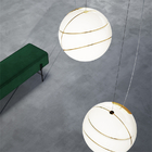 Italian glass ball white pendant lights living room restaurant bedroom Armilla Pendant lamp(WH-GP-149)