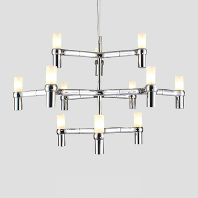 Modern Luxury Lustre Metal Lighting Stairs Deco Indoor Living Room Study Crown Minor Chandelier (WH-MI-325)