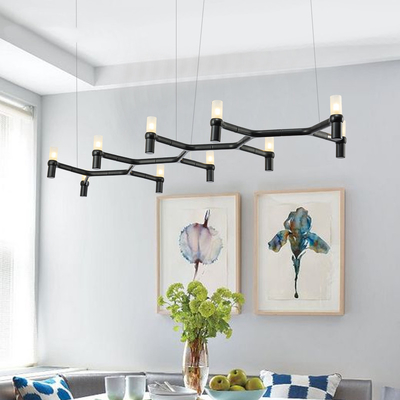 Modern Luxury Lustre Metal Lighting Stairs Deco Indoor Living Room Study Crown Minor Chandelier (WH-MI-325)