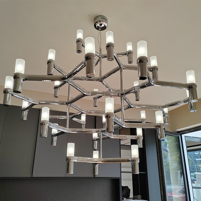 Modern Luxury Lustre Metal Lighting Stairs Deco Indoor Living Room Study Crown Minor Chandelier (WH-MI-325)
