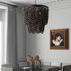 Wooden Bead Chandelier Creative American Bedroom Sample Room classical chandelier(WH-CI-163）