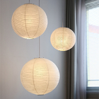Japan Style Paper Pendant Lights For Living Room Bedroom Dining Room Hotel Round Pendant Lamp(WH-AP-500)