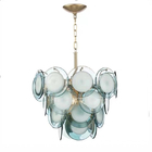 Retro glass chandelier simple modern bedroom living room dining room Diva Aqua Chandelier(WH-MI-353)