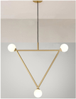 Post-modern Iron Glass Geometry Chandelier Living Room Rhombus Triangle Chandelier(WH-MI-366)