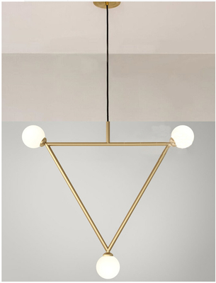 Post-modern Iron Glass Geometry Chandelier Living Room Rhombus Triangle Chandelier(WH-MI-366)