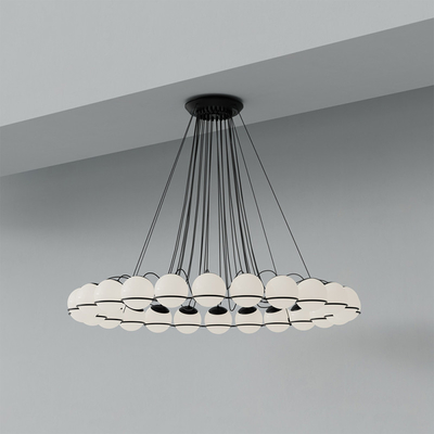 Nordic Minimalist Glass Shade Ring chandelier Living Dinning Room Model 2109 chandelier(WH-MI-376)