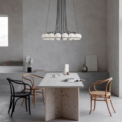 Nordic Minimalist Glass Shade Ring chandelier Living Dinning Room Model 2109 chandelier(WH-MI-376)