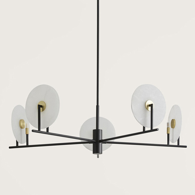 Luxury Marble Chandelier Living Room Black Minimalist Dining Room Erto Chandelier(WH-MI-378)