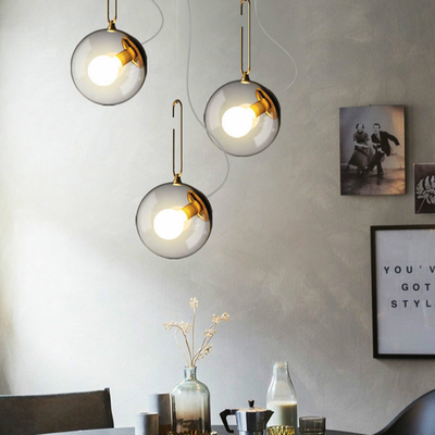 Nordic Glass Ball Pendant Lights Industrial Lighting Clear interior lighting(WH-GP-167)