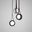 Nordic Modern Pendant Lights Glass Leather Belt Yo-yo Hanging Lamp(WH-GP-168)