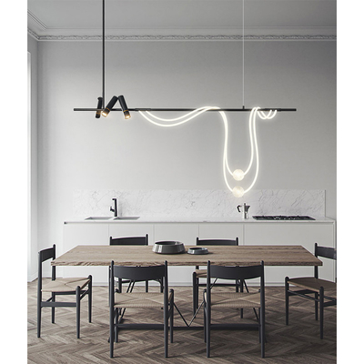 Nordic Designer Long Arc Lamp Spotlight chandelier dining room Bar Minimalism Chandelier(WH-MI-391)