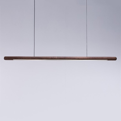 Rural Chandelier  Black Walnut simple Strip Kitchen Home indoor Wood Chandelier(WH-MI-397)