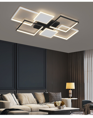 Modern LED Ceiling Light Simplicity Fashion Geometric Light luxury Black Gold ceiling lamp(WH-MA-204)