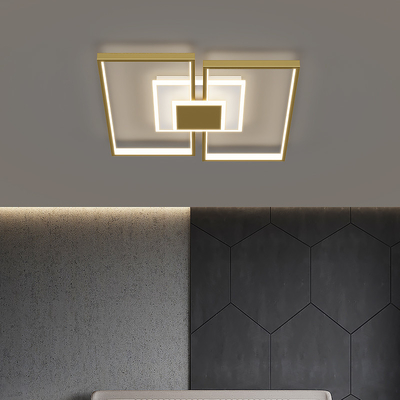 Modern LED Ceiling Light Simplicity Fashion Geometric Light luxury Black Gold ceiling lamp(WH-MA-204)