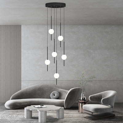 Modern Gloss Stair Chandelier Restaurant Indoor Home Living Room Ball Chandelier(WH-MI-405)