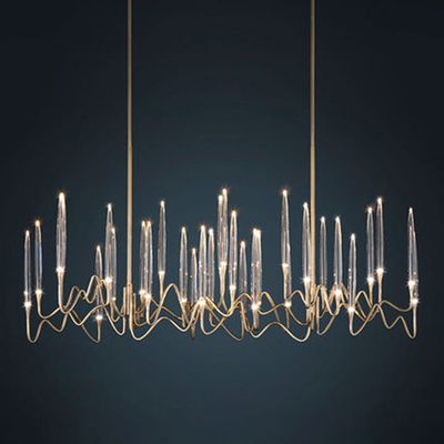 Luxury Crystal Chandelier Living Room Dining Bedroom Gold Silver Chandelier (WH-MI-414)
