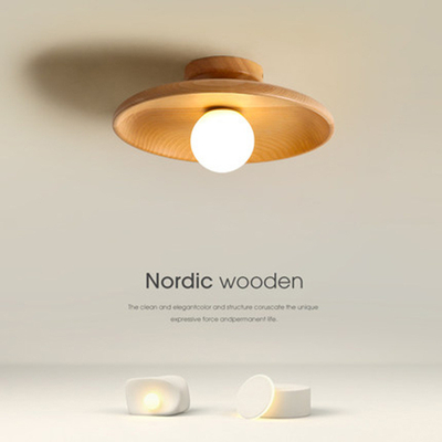 Modern Wood LED Ceiling Light Pendant Light Surface Mounted Led Ceiling Chandelier(WH-WA-43)