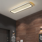 Gold Black Ceiling lights Finished Simple Led For Living Room Bedroom rectangle chandelier(WH-MA-235)