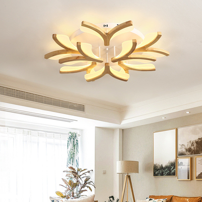 Nordic Log LED Ceiling Lamp Creative Personality Bedroom Book Room Simple Modern Solid Wood ceiling lights(WH-WA-45)