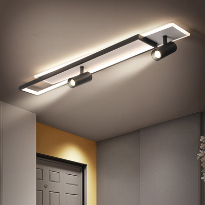 New Black Rectangle aisle Ceiling Light with Spotlight Clothing Store Corridor Ceiling Light(WH-MA-239)