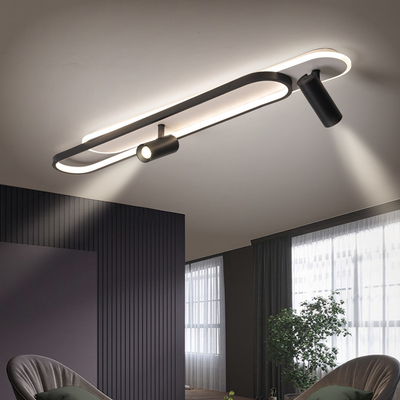 New Black Rectangle aisle Ceiling Light with Spotlight Clothing Store Corridor Ceiling Light(WH-MA-239)