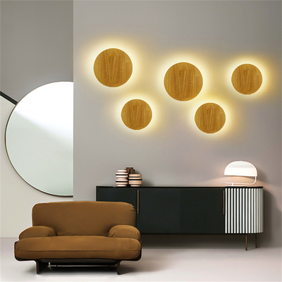 8W 12W Modern Nordic Interior Wooden Wall Lamp Bedroom Bedside Aisle Design Round Oval LED ceiling lamp(WH-WA-54)