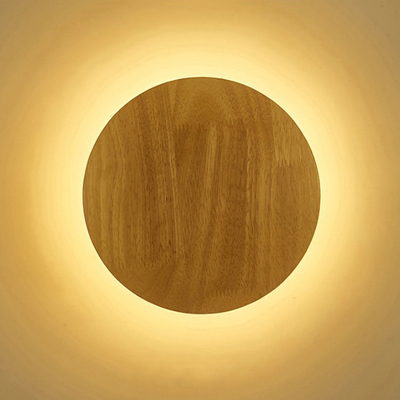 8W 12W Modern Nordic Interior Wooden Wall Lamp Bedroom Bedside Aisle Design Round Oval LED ceiling lamp(WH-WA-54)