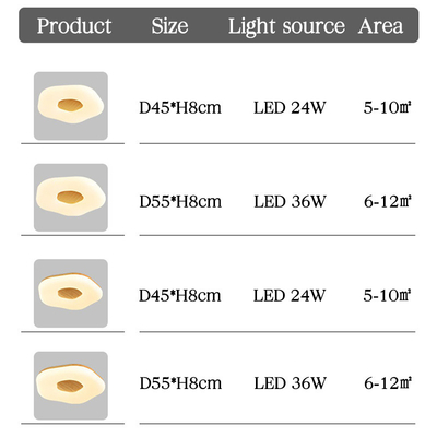 Modern Ceiling Lamp LED 24W 36W Flower Shape Ceiling Lights For Bedroom Living Dining Room wooden ceiling lamp(WH-WA-56)