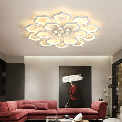 Modern Creative crystal Ceiling Lights Minimalist Recessed Lamp Bedroom Petal Ceiling Lamp(WH-MA-248)