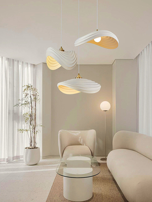 Nordic Minimalist Wabi Sabi Cream Style LED Dining Room Cafe Pendant Light(WH-VP-166)