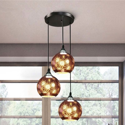 Retro Carving Hollow out Pendant lights Home Living Bedroom Kitchen E27 ball Pendant lights(WH-VP-185)