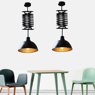 Retro industrial Pendant Light wind wrought iron clothing cafe bar lifting Black Pendant Light(WH-VP-189)